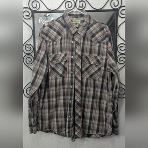 American Rag Cie Buffalo Western Long Sleeves Buttons Up Shirt 100% Cotton
